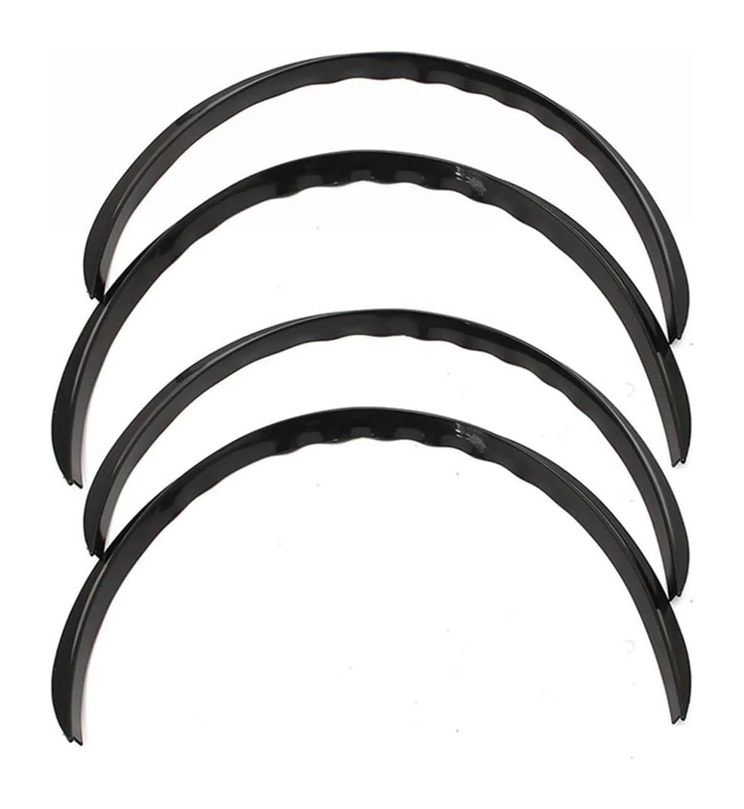 Kotflügel Für Vw 9566565562 4 Stücke Auto Carbon Faser Trim Fender Flare Gummi Rad Augenbraue Streifen Schutz Lip Aufkleber Anti-Scratch(4pcs Black) von GMEVEMKFKG