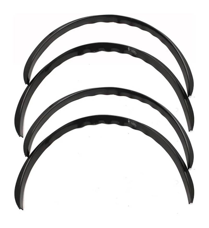 Kotflügel Für Vw 9566565562 4 Stücke Auto Carbon Faser Trim Fender Flare Gummi Rad Augenbraue Streifen Schutz Lip Aufkleber Anti-Scratch(4pcs Black) von GMEVEMKFKG