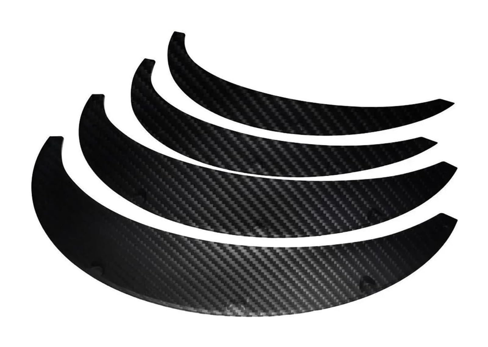 Kotflügel Universal-Kotflügelverbreiterungen Für Autos Flexibel 90 Mm Extrabreite Karosserie Radläufe Schutzbleche Schutzaugenbrauen 4 Stück(Carbon Black) von GMEVEMKFKG