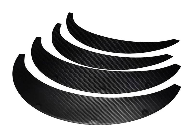 Kotflügel Universal-Kotflügelverbreiterungen Für Autos Flexibel 90 Mm Extrabreite Karosserie Radläufe Schutzbleche Schutzaugenbrauen 4 Stück(Carbon Black) von GMEVEMKFKG