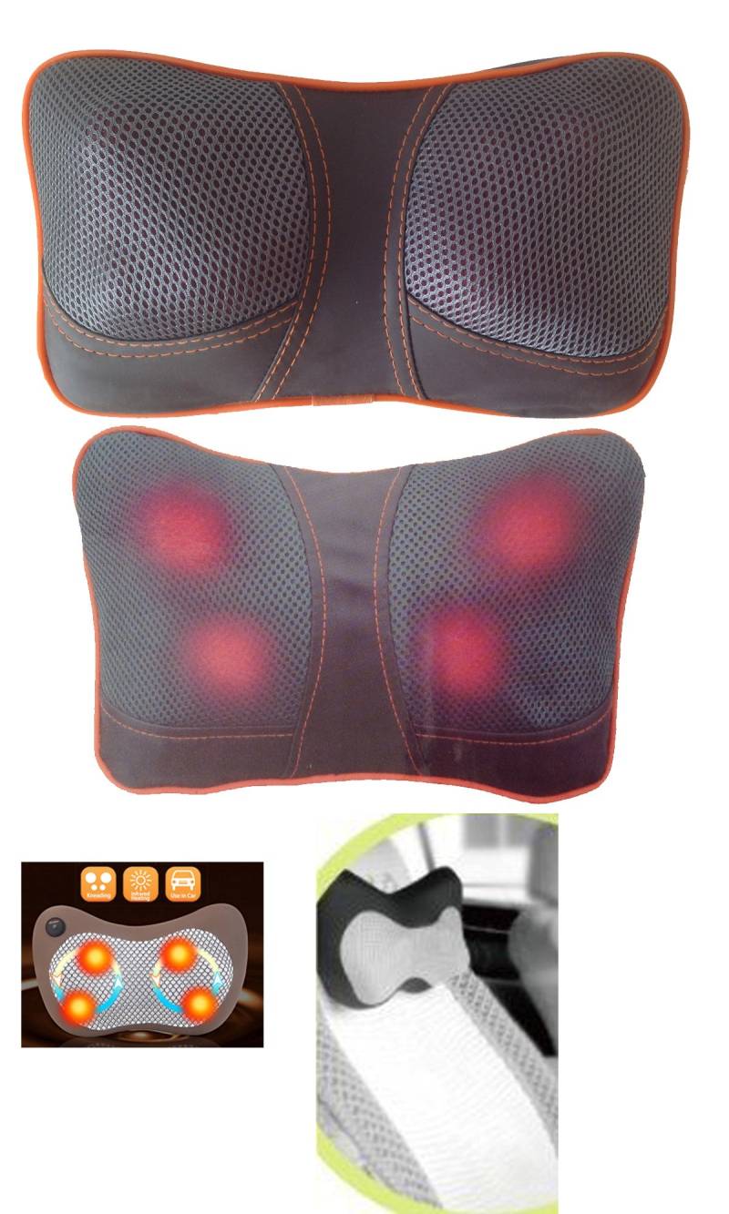 GMMH Infrarot Massagegerät für Schultern und Nacken für Auto und Zuhause Shiatsu Massage Kissen Verspannungen Rücken von GMMH