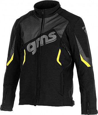 GMS-Moto Arrow, Textiljacke - Schwarz/Gelb - 3XL von GMS-Moto