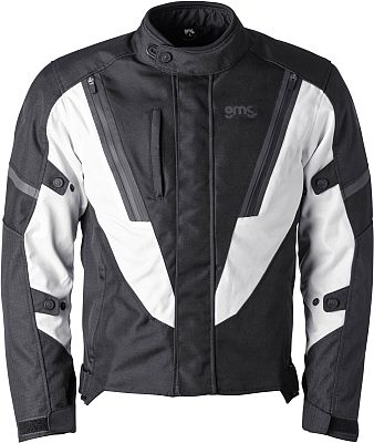 GMS-Moto Avon, Textiljacke wasserdicht - Schwarz/Weiß - 4XL GMS-Moto Avon, Textiljacke wasserdicht - Schwarz/Weiß - 4XL von GMS-Moto