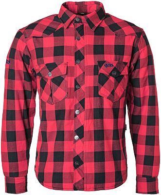 GMS-Moto Jaguar, Hemd/Textiljacke - Schwarz/Rot - M von GMS-Moto