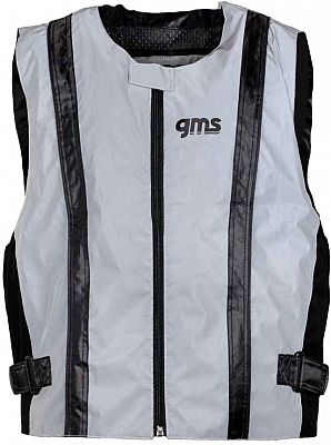 GMS-Moto LUX, Warnweste - Hellgrau/Schwarz - 3XL von GMS-Moto