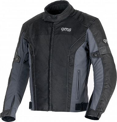 GMS-Moto Lagos, Textiljacke wasserdicht - Schwarz/Grau - XS von GMS-Moto