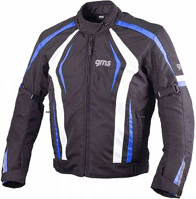 GMS-Moto Pace, Textiljacke - Schwarz/Blau/Weiß - XL von GMS-Moto