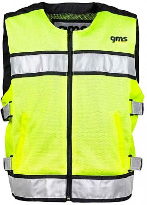 GMS-Moto Premium EVO, Warnweste - Neon-Gelb/Schwarz - 10XL von GMS-Moto