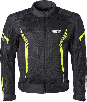 GMS-Moto Samu, Textiljacke - Schwarz/Gelb - 4XL von GMS-Moto