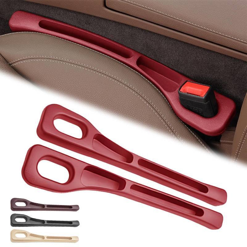 Aufbewahrungsbox für Autositze, 2025 Neu Autositz Gap Organizer Storage Box, Universal Autositz Lückenfüller Organizer Accessoires, Autozubehör Innenraum für Autositzspalt (rot - 2 stück) von GMTEO