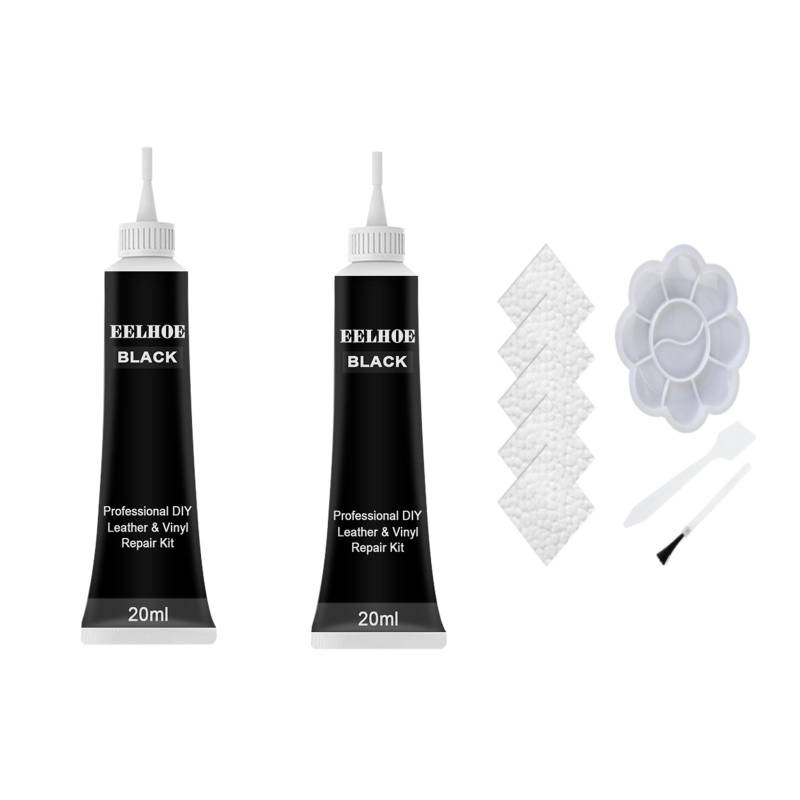 Leder Reparatur Set,Lederkratze Reparatur,Lederreparatur Creme,Leder Reparatur Füller Sofas,Lederreparaturset Schwarz,Schwarz Kunstleder Reparaturset,Leder Kratzer Entferner,Reparatur Set von GNAUMORE