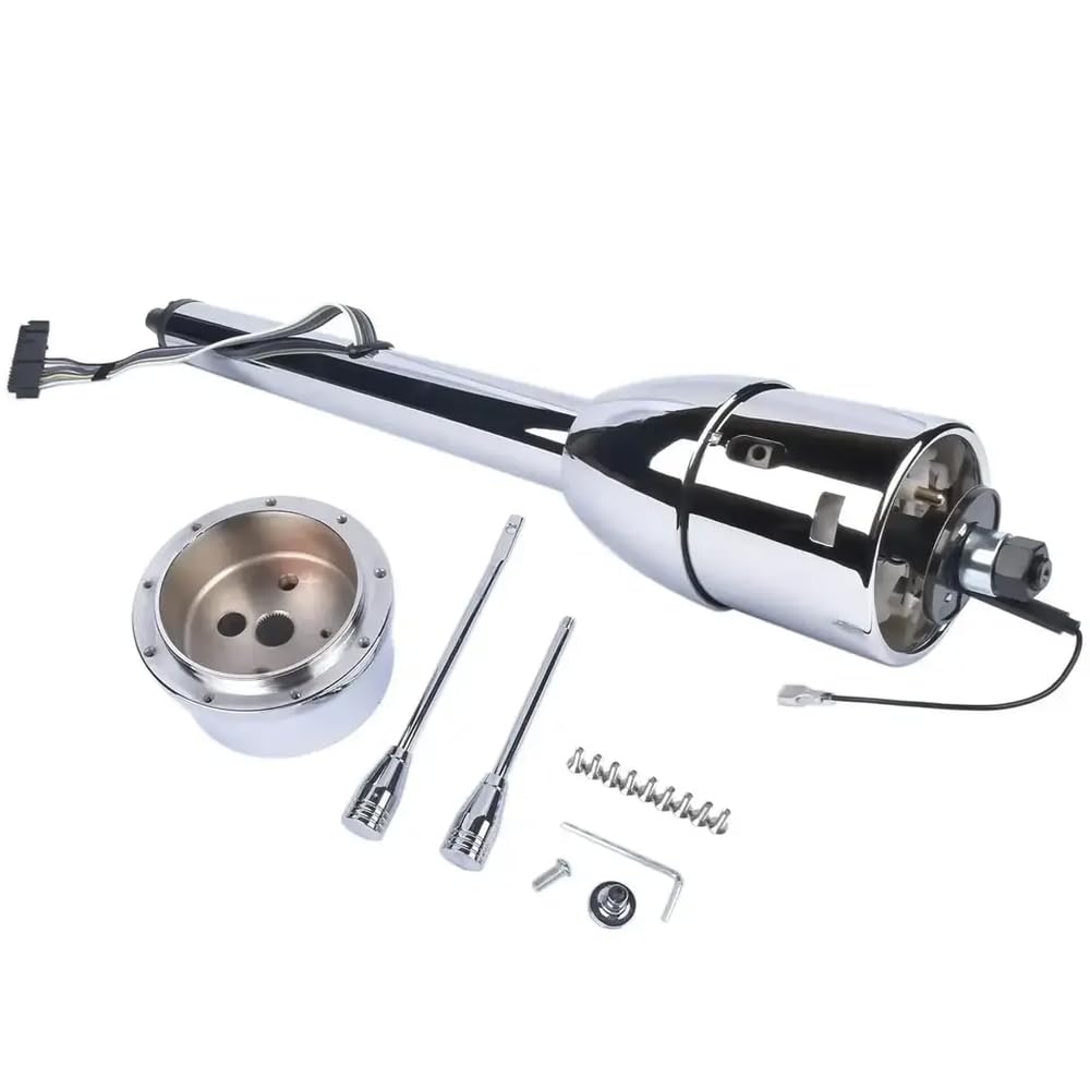 28 "Universal Lenksäule AP01 Chrom Neigungshandbuch mit 9 Lochradadapter passt die meisten Standardlenkräder ohne Schlüssel enthalten 28 "Universal Lenksäule AP01 Chrom Neigungshandbuch mit 9 Lochradadapter passt die meisten Standardlenkräder ohne Schlüssel enthalten von GNOVIATL
