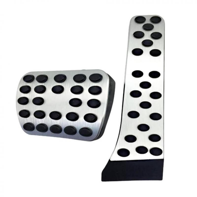2pcs Aluminiumauto -Pedale Fußbremsbeschleuniger Gaspedalpolsterabdeckung kompatibel mit C CLS E GLK SLK W205 W212 W222(Silver) von GNOVIATL