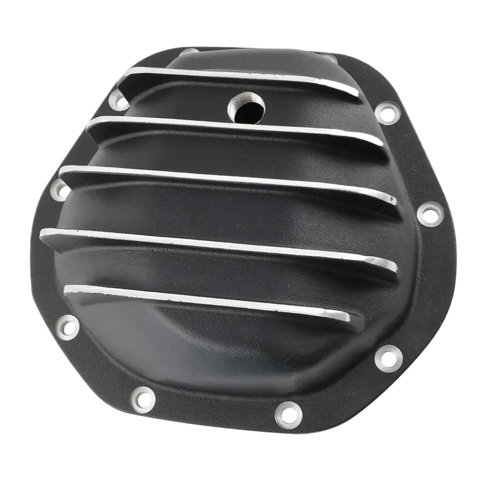 Aluminium 10-Bolzen Heckdifferentialabdeckung kompatibel mit Dana 44 Sturdy Kee Resistant für den Harvester(Black) von GNOVIATL
