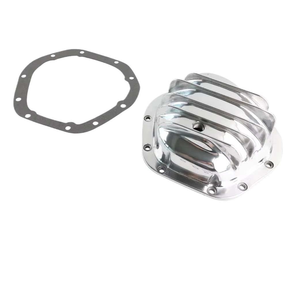 Aluminium 10-Bolzen Heckdifferentialabdeckung kompatibel mit Dana 44 Sturdy Kee Resistant für den Harvester(Silver) von GNOVIATL