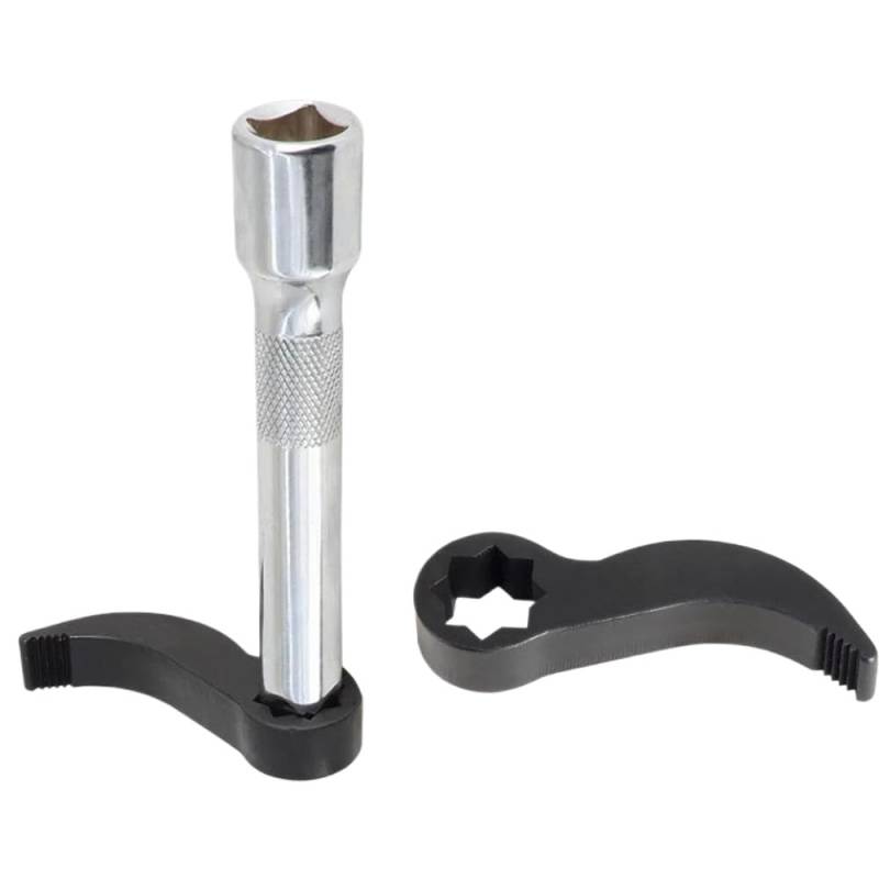 Einstellbarer Winkelbullenhorn-Stangen-Adapter-Kopfwerkzeug für 1/2-Ratschen-Open-End-Schraubenschlüssel kompatibel mit der Halbwellenantriebswelle Demontage von GNOVIATL