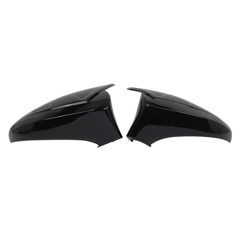 Kohlefaser-Seitenspiegelabdeckungsverkleidung kompatibel mit GS GS F Sport 2012-2020 Linkshändermodelle 8794A30E00B1 8791A30D10B1(Black) von GNOVIATL