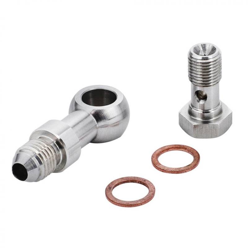 M10x1.25 Turboöl-Futter-Banjo-Bolzen-Kit kompatibel mit EVO 1-10 4G63T 4B11T Motor für 4an Turbo-Öleinspannsystem von GNOVIATL