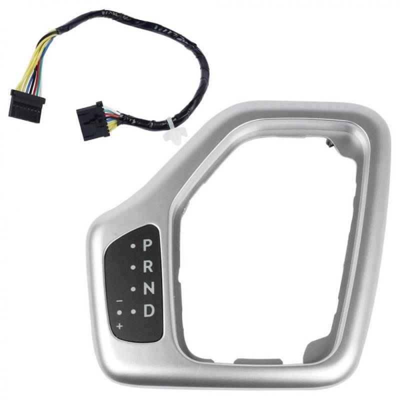 Shifter Lünette mit Kabelbaum in Silber kompatibel mit 2014 Cherokee 5YD27XSAAAA 601402 AP01 von GNOVIATL