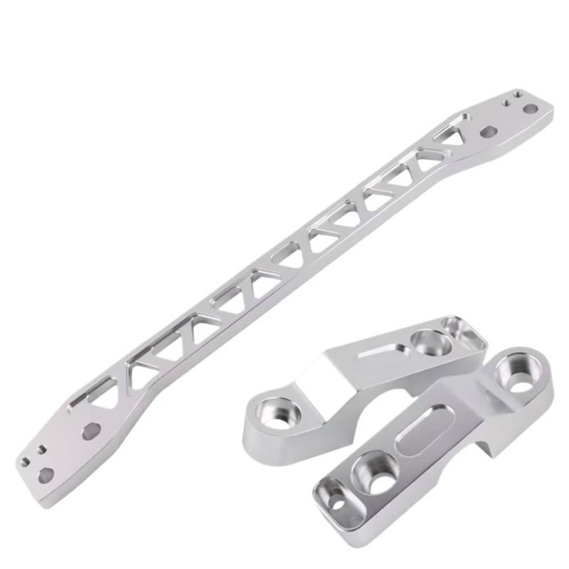 Silber Heck-Subframe-Strebeklammer kompatibel mit Civic ES EP3 DX 01-05 und RSX 02-06 Chassis-Stützstange 1PCS von GNOVIATL