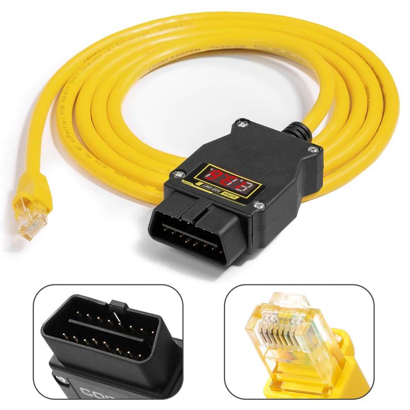 GODIAG Ethernet Enet OBD2 Kabel RJ45 für F-Serie Codierung Diagnose Programmierkabel für Fahrzeuge mit DOIP-Protokoll-Unterstützung von GODIAG