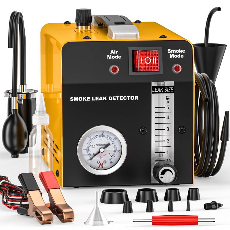 GODIAG SLD103 Nebelmaschine Kfz Rauchmaschine Lecksuchgerät mit Manometer Nebelmaschin Kfz Werkstatt mit Durchflussmesser für DC12V Autos, ATVs, Motorräder, Schneemobile, Boote von GODIAG