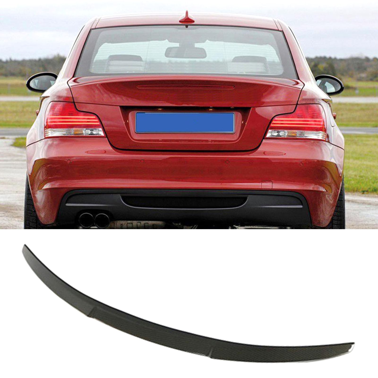 Kompatibel für BMW 1 Series E82 2Door Coupe Hardtop 2007-2012, Auto Kohlefaser Heckspoiler Heckklappen Kofferraumdeckelflügel Styling Kits Autozubehör Karosseriedekoration Kompatibel für BMW 1 Series E82 2Door Coupe Hardtop 2007-2012, Auto Kohlefaser Heckspoiler Heckklappen Kofferraumdeckelflügel Styling Kits Autozubehör Karosseriedekoration von GODSLLY