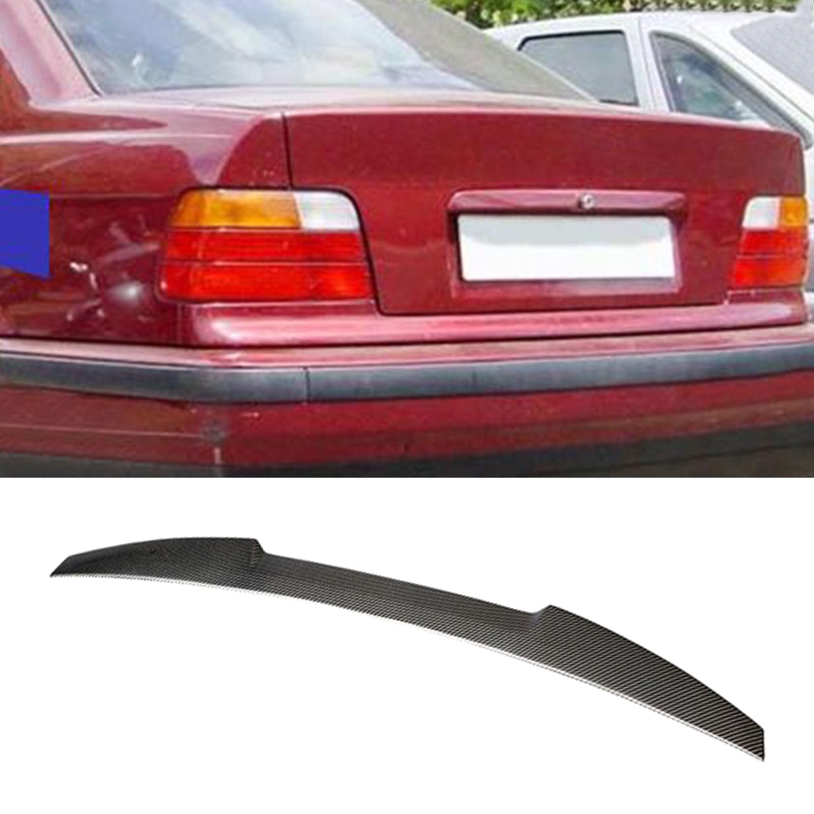 Kompatibel für BMW 3 Series E36 1991-1998, Auto Kohlefaser Heckspoiler Heckklappen Kofferraumdeckelflügel Styling Kits Autozubehör Karosseriedekoration Kompatibel für BMW 3 Series E36 1991-1998, Auto Kohlefaser Heckspoiler Heckklappen Kofferraumdeckelflügel Styling Kits Autozubehör Karosseriedekoration von GODSLLY