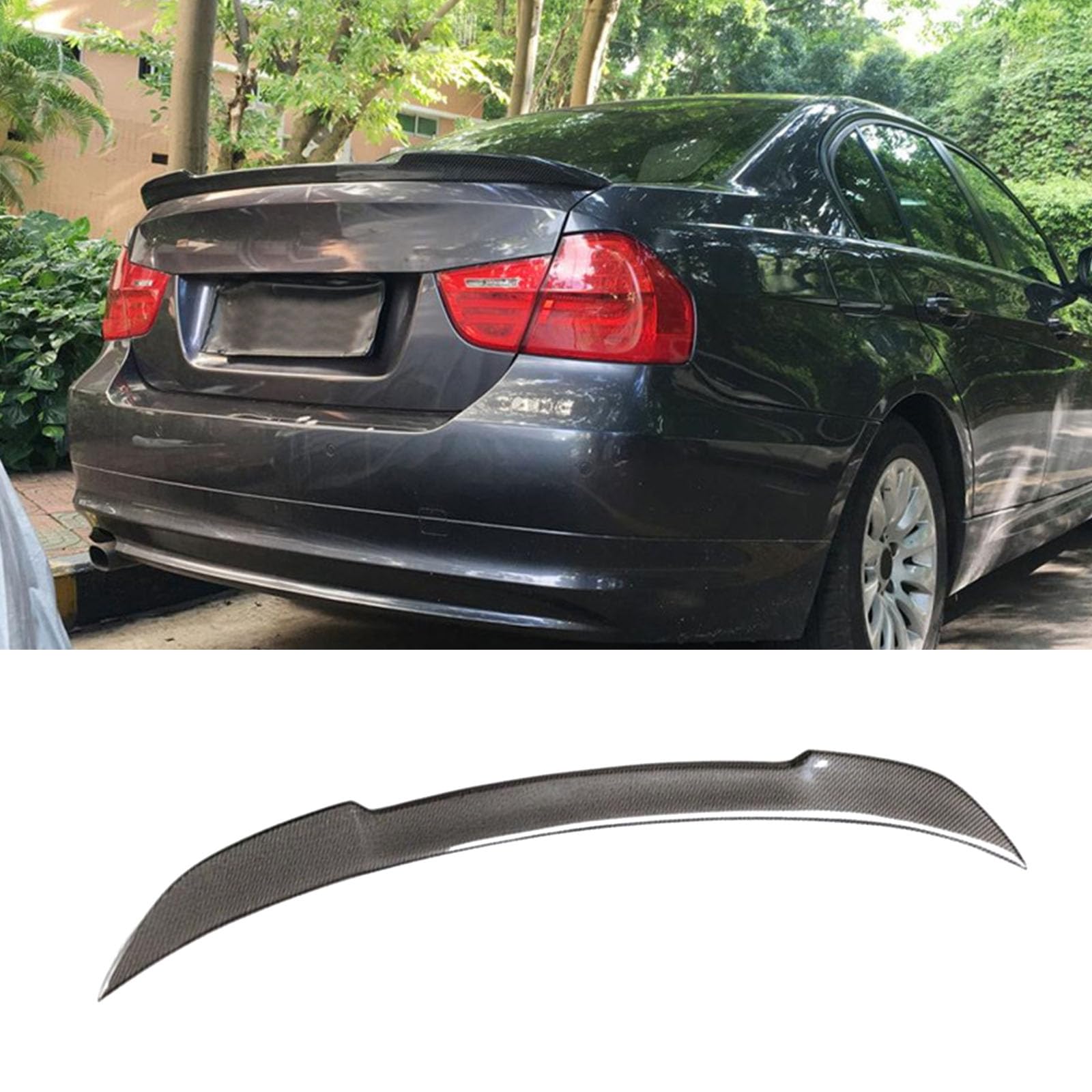 Kompatibel für BMW 3 Series E90 E90M3 2005-2011, Auto Kohlefaser Heckspoiler Heckklappen Kofferraumdeckelflügel Styling Kits Autozubehör Karosseriedekoration Kompatibel für BMW 3 Series E90 E90M3 2005-2011, Auto Kohlefaser Heckspoiler Heckklappen Kofferraumdeckelflügel Styling Kits Autozubehör Karosseriedekoration von GODSLLY