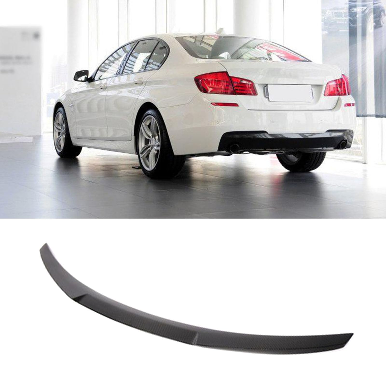 Kompatibel für BMW 5 Series F10 F18 2011-2017, Auto Kohlefaser Heckspoiler Heckklappen Kofferraumdeckelflügel Styling Kits Autozubehör Karosseriedekoration Kompatibel für BMW 5 Series F10 F18 2011-2017, Auto Kohlefaser Heckspoiler Heckklappen Kofferraumdeckelflügel Styling Kits Autozubehör Karosseriedekoration von GODSLLY