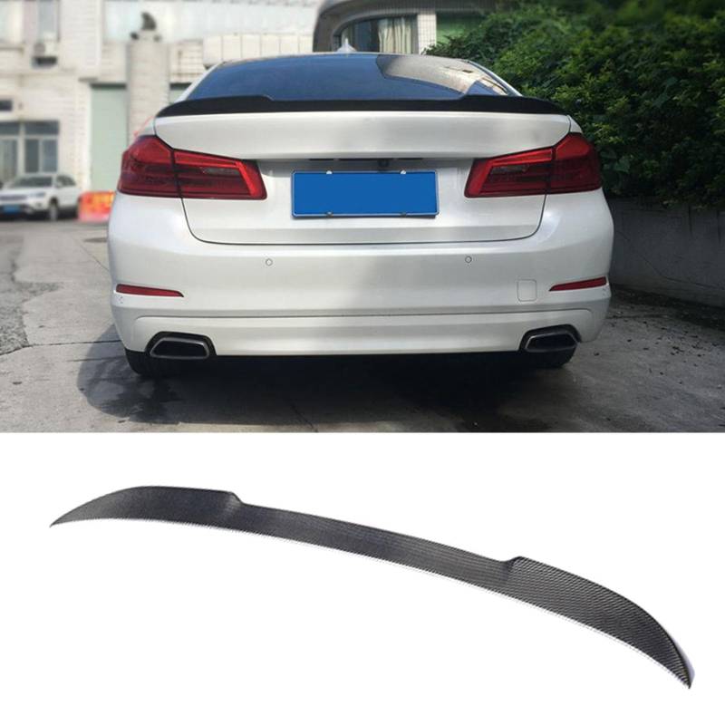 Kompatibel für BMW 5 Series G30 G38 2017-2019, Auto Kohlefaser Heckspoiler Heckklappen Kofferraumdeckelflügel Styling Kits Autozubehör Karosseriedekoration von GODSLLY