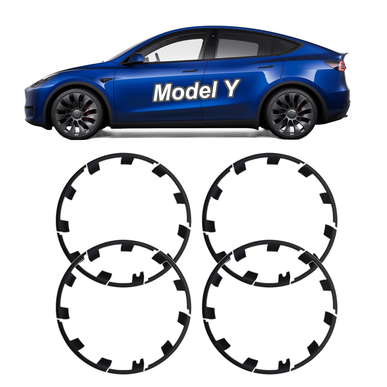GOFOME Auto Felgenschutz 20/21 Zoll Kompatibel mit Tesla Model Y Zubehör, Felgenschutzringe Set für 4 Räder, Modular Gestaltete Felgen, Waterproof Rim Protector, Felgenschoner Auto Deko GOFOME Auto Felgenschutz 20/21 Zoll Kompatibel mit Tesla Model Y Zubehör, Felgenschutzringe Set für 4 Räder, Modular Gestaltete Felgen, Waterproof Rim Protector, Felgenschoner Auto Deko von GOFOME