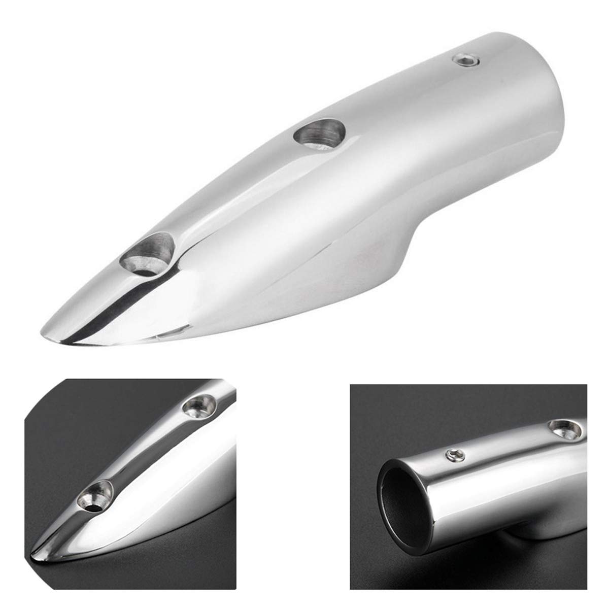 GOFORJUMP 1 Stück Marine Grade 316 Edelstahl Bootsschienenende Innendurchmesser 22mm 7/8 "" Bootsschlauch Rail End Handläufe Reling Support Fitting von GOFORJUMP