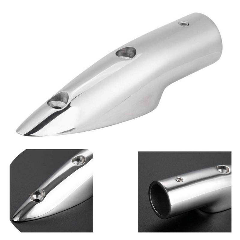 GOFORJUMP 1 Stück Marine Grade 316 Edelstahl Bootsschienenende Innendurchmesser 22mm 7/8 "" Bootsschlauch Rail End Handläufe Reling Support Fitting von GOFORJUMP