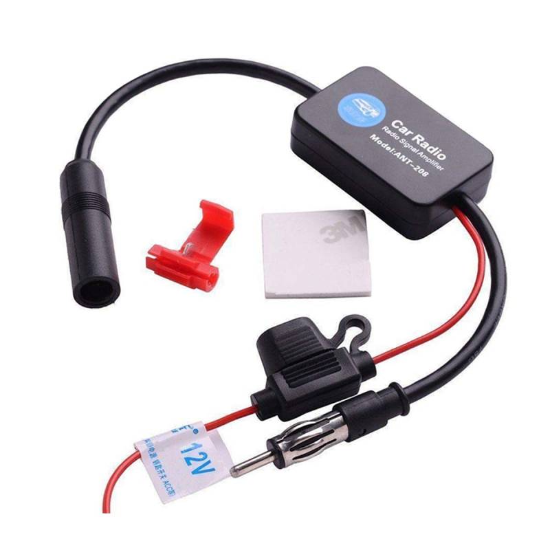 GOFORJUMP 12V Autoradio-Signalverstärker ANT-208 Auto FM/AM Antenna Booster von GOFORJUMP