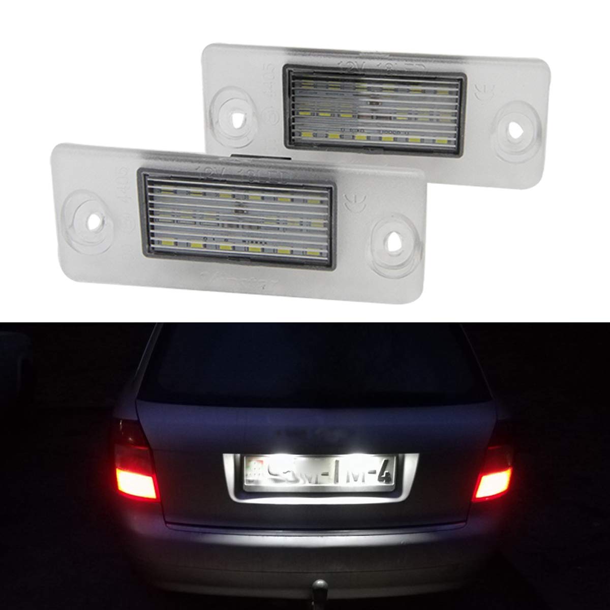 GOFORJUMP 2 Stücke 24LED Kennzeichenbeleuchtung Anzahl Kennzeichenleuchte Rückleuchte Für A/UDI A4 A3 B5 A3 8L S5 A3 A3 A4 S4 GOFORJUMP 2 Stücke 24LED Kennzeichenbeleuchtung Anzahl Kennzeichenleuchte Rückleuchte Für A/UDI A4 A3 B5 A3 8L S5 A3 A3 A4 S4 von GOFORJUMP