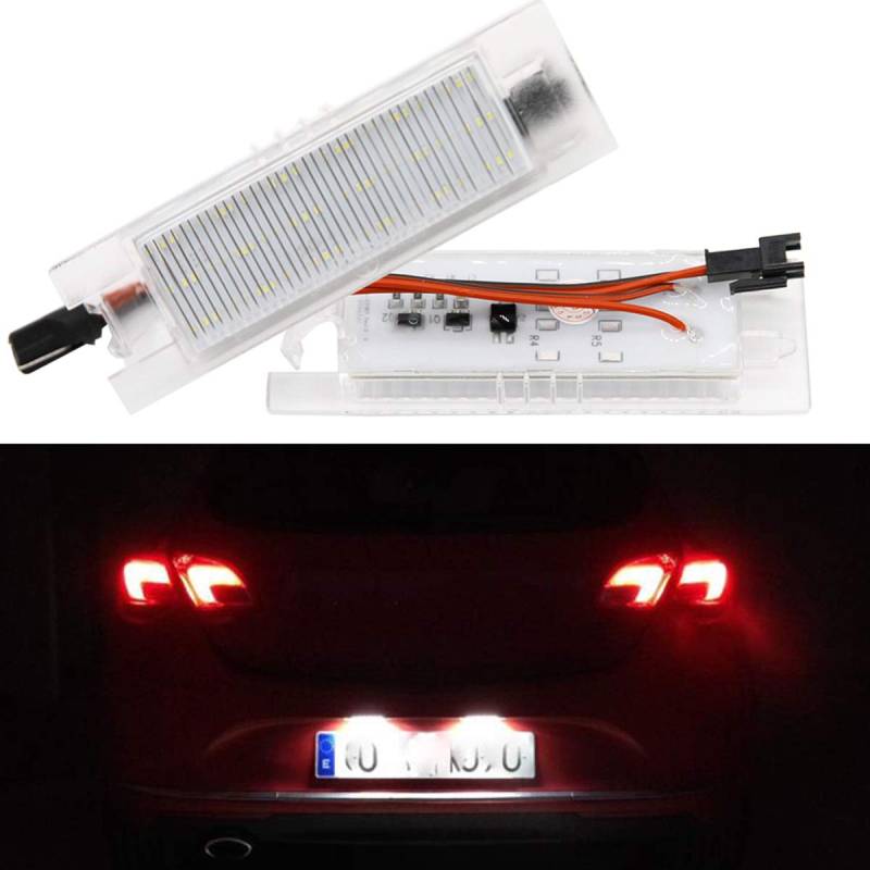 GOFORJUMP 2 stücke Auto Spezielle Canbus LED Kennzeichenbeleuchtung Für O/pel Zafira B Astra H Corsa D Insignia, kein fehler Led Kennzeichenbeleuchtung kits von GOFORJUMP