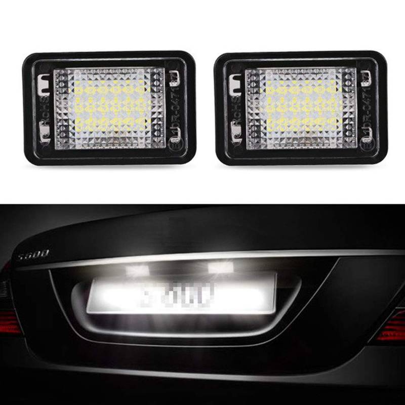 GOFORJUMP 2 stücke Für M/ERCEDES B/ENZ GLK X204 Canbus Fehlerfreie LED Kennzeichenbeleuchtung Weiß 12 V LED Kennzeichenleuchte für Benz Zubehör von GOFORJUMP