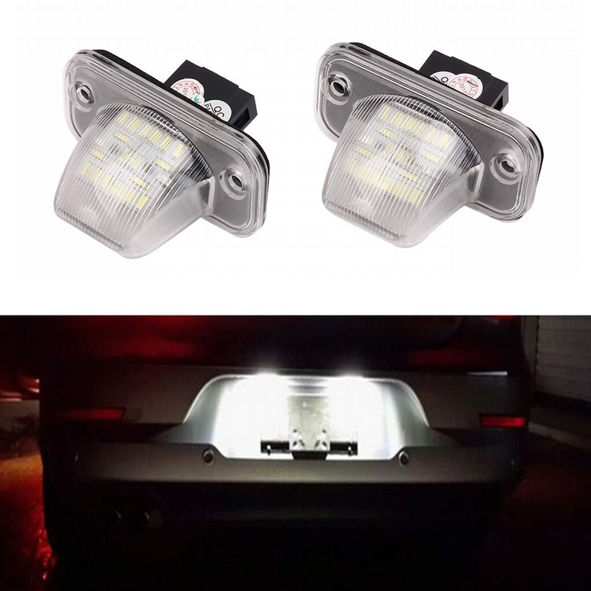GOFORJUMP 2X Error Free 18 SMD-Nummernschildbeleuchtung für V/W T4 T/Transporter 1990-2003 Passat B5 Limousine Caddy Jetta/Syncro GOFORJUMP 2X Error Free 18 SMD-Nummernschildbeleuchtung für V/W T4 T/Transporter 1990-2003 Passat B5 Limousine Caddy Jetta/Syncro von GOFORJUMP