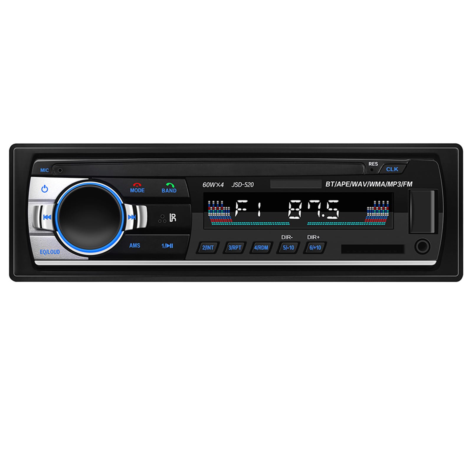 Autoradio Bluetooth Autoradio, 4 x 60W Autoradio FM-Radio, MP3-Player USB/SD/AUX Freisprecheinrichtung von GOFORJUMP