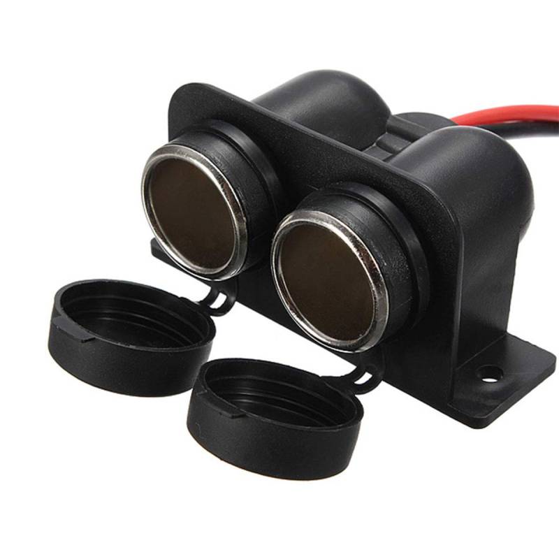 GOFORJUMP Doppelte Ports wasserdichte Motorrad Auto Zigarettenanzünder Steckdose 12 V Fahrzeuge Ladegerät Auto Zubehör von GOFORJUMP