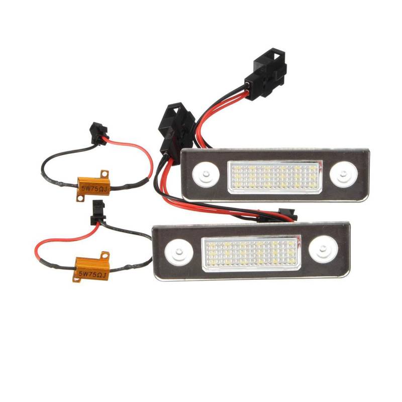GOFORJUMP Kfz-Kennzeichenleuchte 18LED LED-Kennzeichenleuchte für S/Koda O/ctavia 1Z Roomster 5J Octavia II vor dem Facelift Facelifted von GOFORJUMP