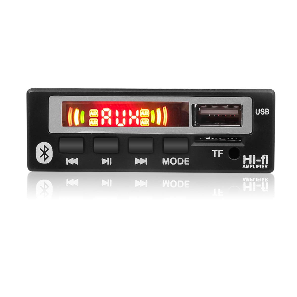 GOFORJUMP USB 3,5 mm AUX Bluetooth FM Radio V5.0 Wireless Receiver MP3 Player 5V 12V MP3 Decoder Board Modul 1 DIN Musik Lautsprecher Auto Kit von GOFORJUMP