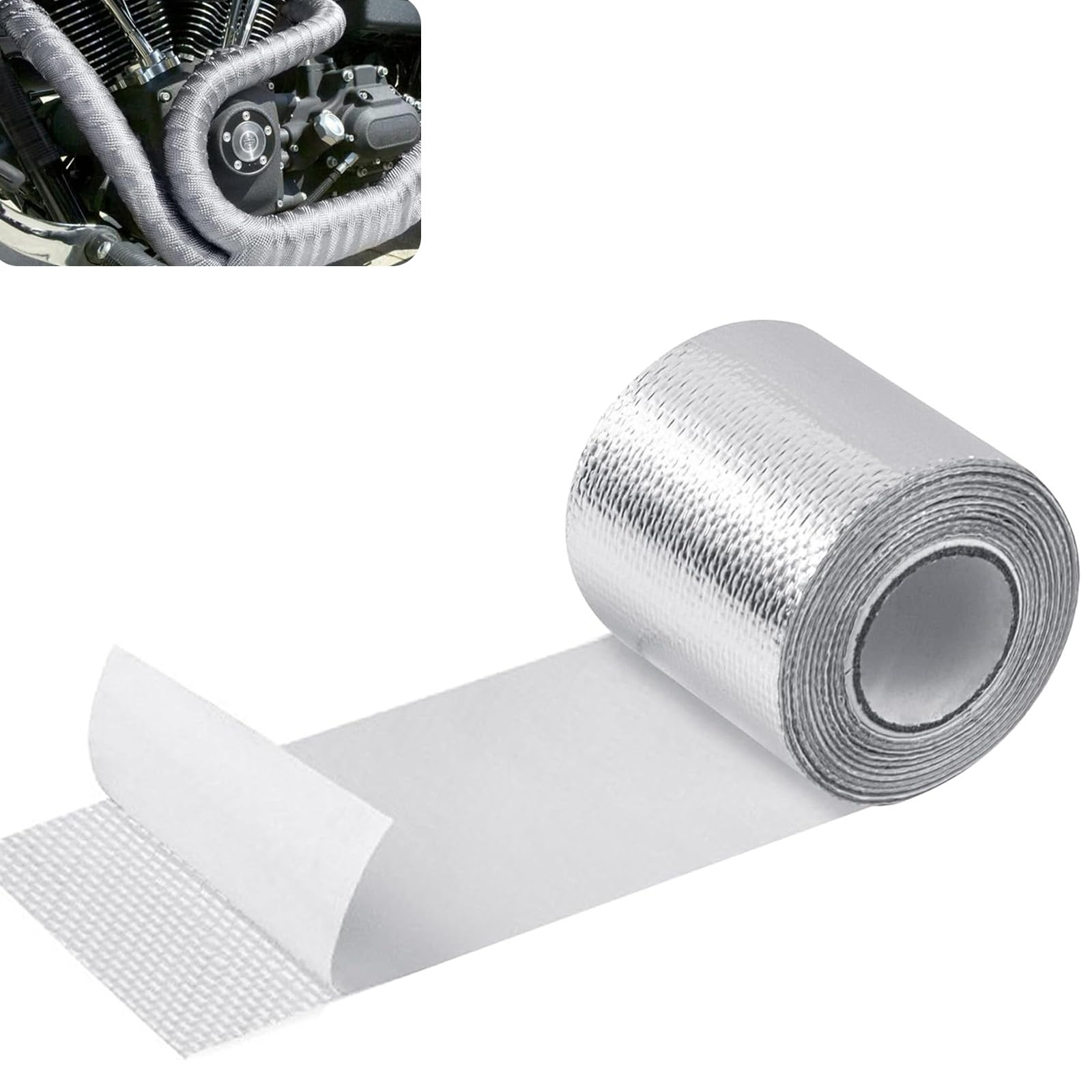 Auspuffbandage, 10m x 5cm Hitzeschutzband Auspuff, Auspuffband Hitzebeständig, Thermoband, Krümmerband, für Auto Motorrad Fächerkrümmer Krümmerband, 1 Stück Auspuffbandage, 10m x 5cm Hitzeschutzband Auspuff, Auspuffband Hitzebeständig, Thermoband, Krümmerband, für Auto Motorrad Fächerkrümmer Krümmerband, 1 Stück von GOIEHIR