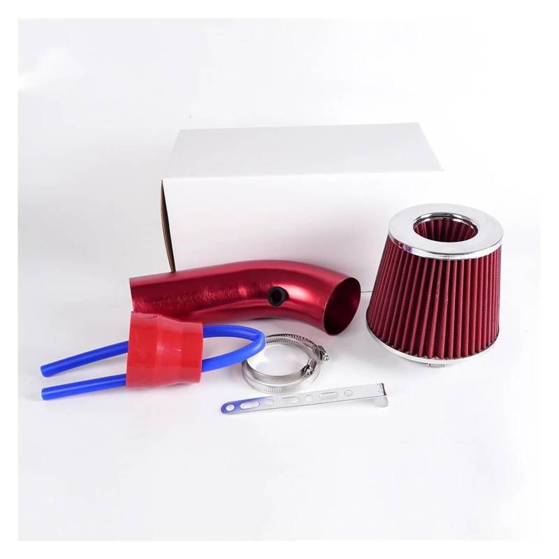 Ansaugschlauch 1 Set Automobil-Umrüstungsteile Großer Durchfluss Pilzkopf Lufteinlass-Set Aus Aluminiumlegierung Luftfilter Lufteinlassrohr Aluminiumlegierung Ansaugrohr(Rot) von GOINTDJD