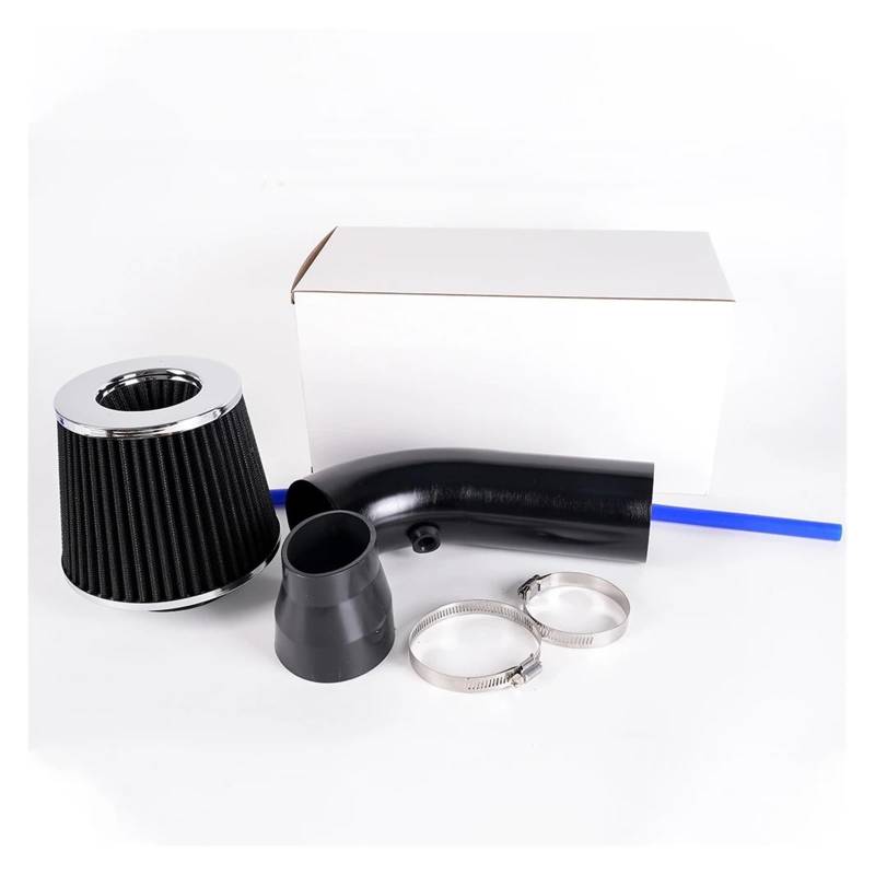 Ansaugschlauch 1 Set Automobil-Umrüstungsteile Großer Durchfluss Pilzkopf Lufteinlass-Set Aus Aluminiumlegierung Luftfilter Lufteinlassrohr Aluminiumlegierung Ansaugrohr(Schwarz) von GOINTDJD