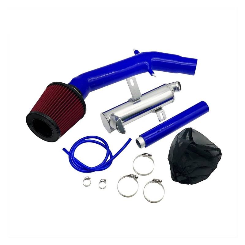 Ansaugschlauch Für Abarth 500 595 695 Silikon-Ansaugkit Geändert Mit Aluminium-Reduzierungs-Wischertank-Luftfilter, Der EIN Front-Ladeluftkühler-Kit Benötigt Ansaugrohr(Blau) von GOINTDJD