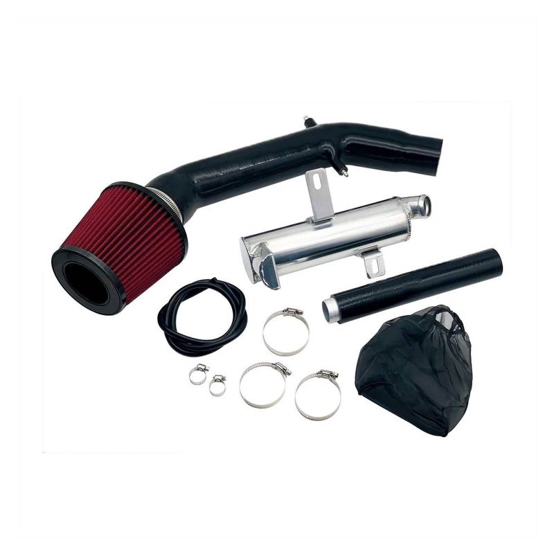 Ansaugschlauch Für Abarth 500 595 695 Silikon-Ansaugkit Geändert Mit Aluminium-Reduzierungs-Wischertank-Luftfilter, Der EIN Front-Ladeluftkühler-Kit Benötigt Ansaugrohr(Schwarz) von GOINTDJD