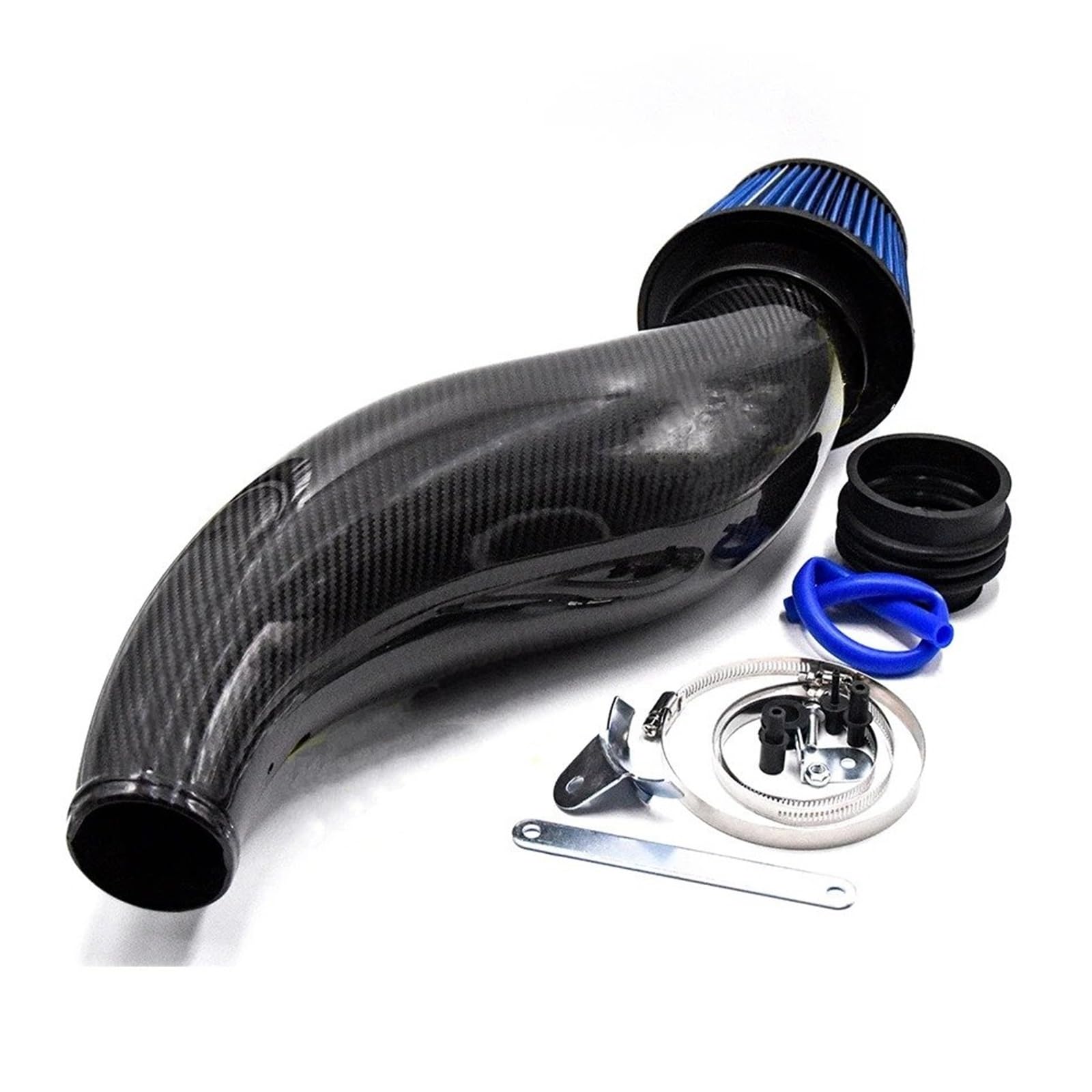 Ansaugschlauch Für Civic 1992–2000 EG EK Auto-Luftansaugrohr, Kohlefaser-Luftansaugrohr-Set Mit Rotem Luftfilter Ansaugrohr(Blue air Filter) von GOINTDJD