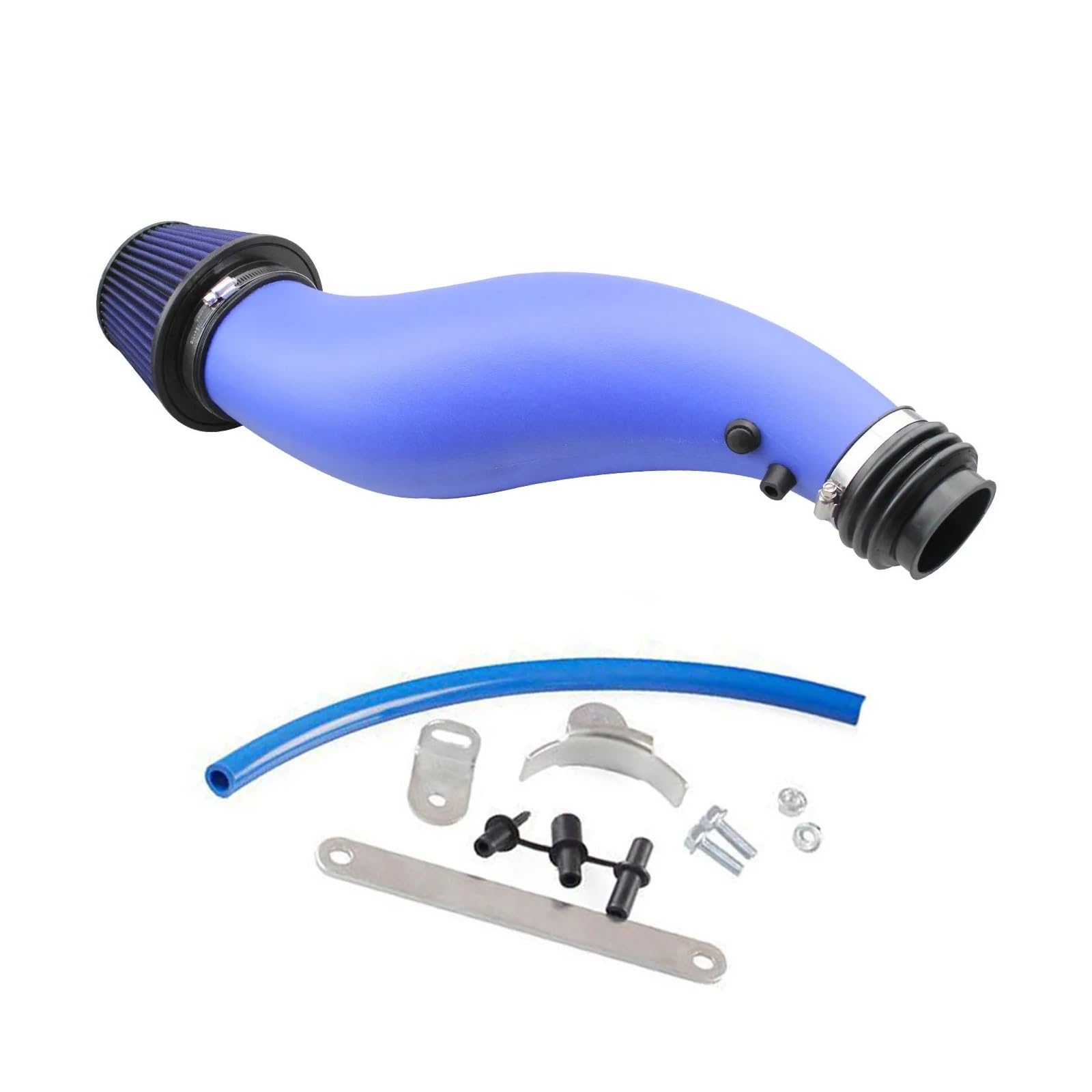 Ansaugschlauch Für Civic 1992-2000 EK EG Mit High Flow Kegel Luftfilter Auto Aluminium Cold Air Intake System Starter Kit Rohr Box Carbon Kanal Ansaugrohr(Blau) von GOINTDJD